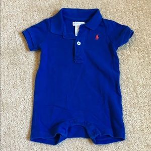 Polo Blue Collared onesie